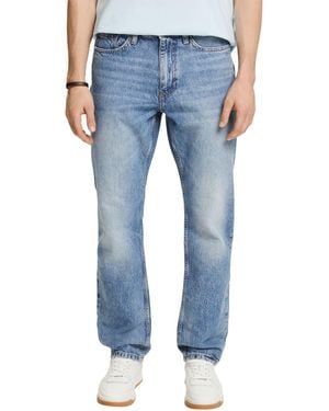Esprit Jeans mit geradem Bein und mittlerer Bundhöhe - Blau