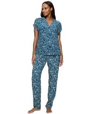 Triumph Boyfriend Fit Pw X Pyjama Set - Blue