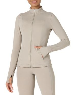 Amazon Essentials Active Formflex Buttery Soft Slim Fit Full Zip Jacket - Grey
