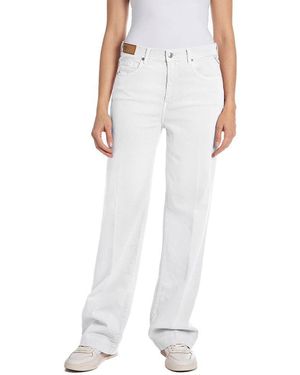 Replay Women's Jeans Made Of Comfort Denim - White