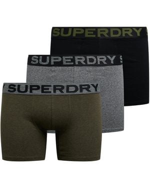 Superdry Boxershorts im 3er-Pack Gingan Blau XXL - Schwarz
