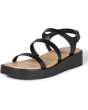 Amazon Essentials Sandali Flatform con Cinturino Donna - Nero