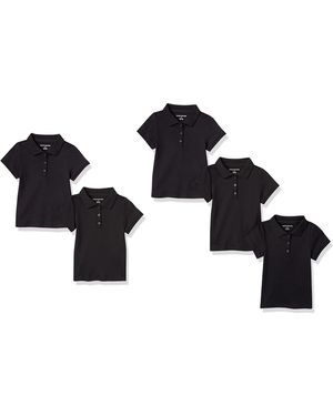 Amazon Essentials Uniform Poloshirt Met Korte Mouwen - Zwart