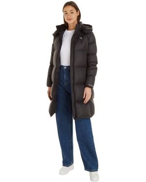 Calvin Klein Jeans Down Coat Long Puffer Winter - Black