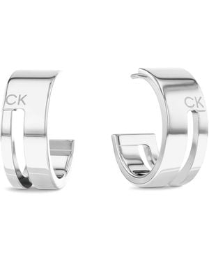 Calvin Klein Pendientes de botón para Mujer Colección GEOMETRIC ESSENTIALS de Acero inoxidable y oro amarillo - Metálico