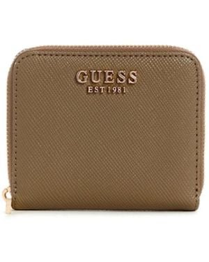 Guess Portafoglio donna Laurel SLG small zip around dark taupe A25GU42 ZG8500137 BEIGE - Neutro