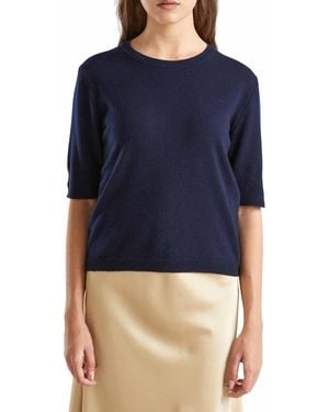 Benetton Maglia G/C M/M 1002d10d2 Strickjacke - Blau