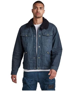 G-Star Flight Combat Sherpa Denim Jacket - Blauw