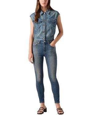 Levi's Donna 721 High Rise Skinny Lightweight Jeans Cool for Real Blue 30 30