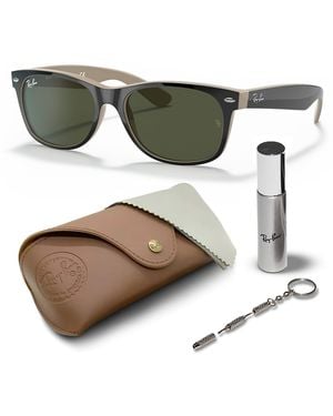Ray-Ban RB2132 New Wayfarer quadratische Sonnenbrille - Mettallic