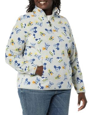 Amazon Essentials Disney | Marvel | Star Wars | Princess Polar Fleece Quarter-zip Mock Jackets - Gray