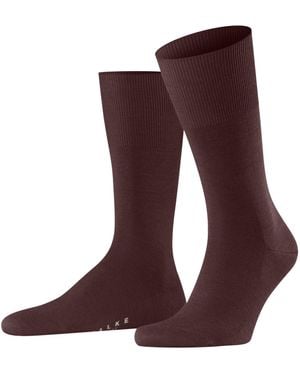 FALKE Airport M So Wool Cotton Plain Socks - Purple