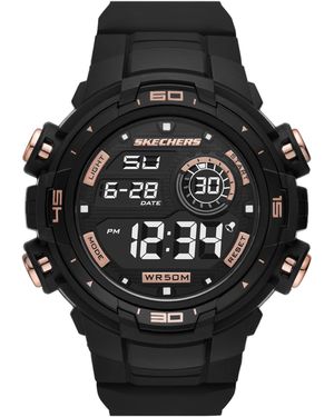 Skechers Orologio sportivo digitale da uomo - Nero
