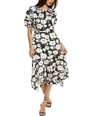 Ted Baker Abriee Puff Sleeve Midi Dress - White