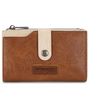 Wrangler Portafogli per le donne Slim Bifold Porta carte di credito - Marrone