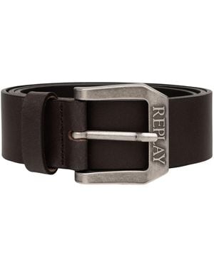 Replay Men's Leather Belt - Black