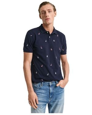 GANT Embroidered Graphic Polo - Blu