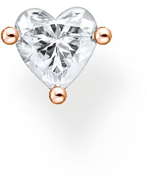 Thomas Sabo Einzelner Ohrschmuck 925er Silber Zirkonia One Size 88483189 - Weiß