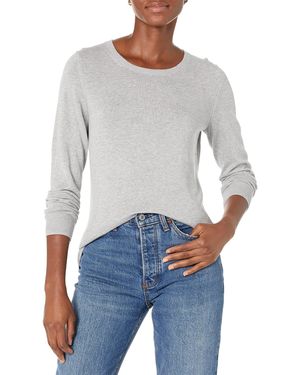 Amazon Essentials Maglione Girocollo Leggero A iche Lunghe - Grigio