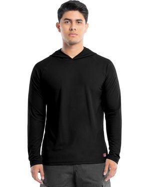 Wrangler Mens Long Sleeve Upf 40 Performance Raglan Hoodie - Black