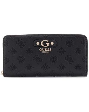 Guess Gerty SLG Large Zip Around Wallet L Black - Nero
