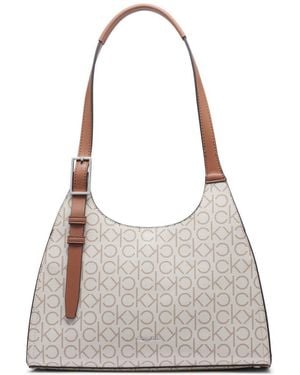 Calvin Klein Quill Triple Compartment Satchel - Gray