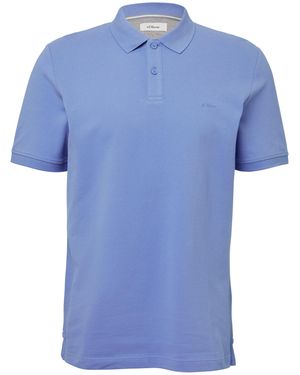 S.oliver Poloshirt aus Baumwollpiqué himmelblau M