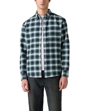 Levi's Chemise col boutonné Authentic Raffa Plaid Dark Green Green S - Bleu