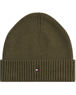 Tommy Hilfiger Th Flag Pima Katoenen Beanie Am0am12796 - Groen