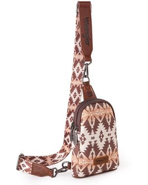 Wrangler Crossbody Sling Bags For Cross Body Purse With Detachable Strap - Natural