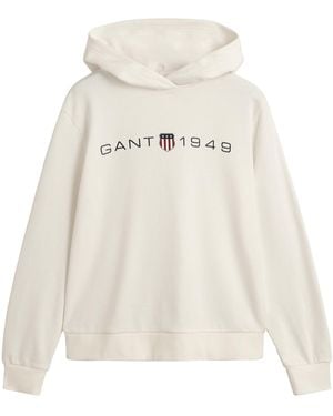 GANT Reg Printed Graphic Hoodie Kapuzenpullover - Natur