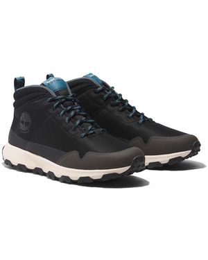 Timberland Winsor Trail Mid Lace UP Waterproof Hiking Boot Jet Black Oxford - Noir