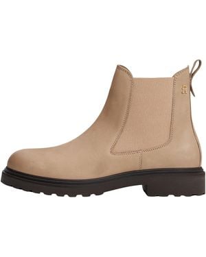 Tommy Hilfiger Th Nubuck Cleated Chelsea Fw0fw09041 Low Boots - Black