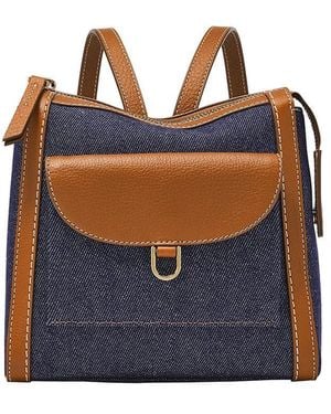 Fossil Parker Backpack Purse - Blue