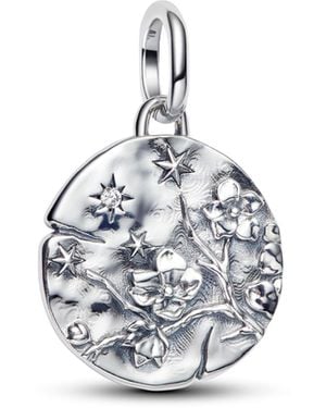 PANDORA Medallón de plata de ley con circonitas - Blanco