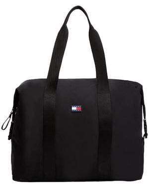 Tommy Hilfiger Urban Duffle Bag For Travel And Gym With Shoulder Straps - Black