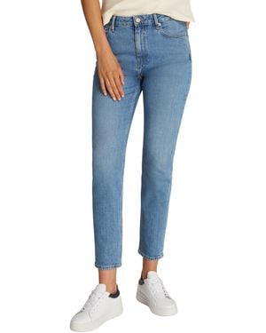 Tommy Hilfiger Slim Cigarette Hw A Ww0Ww43701 S/S T-Shirt - Blau