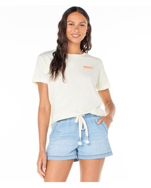 Roxy Boyfriend Crew T-Shirt - Weiß