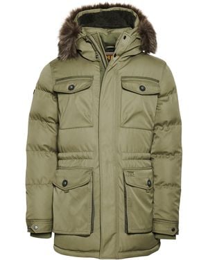 Superdry Chinook Faux Fur Parka Jacket - Green