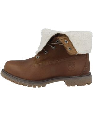 Timberland Authentics Teddy Fleece Waterproof Ankle Boots - Brown