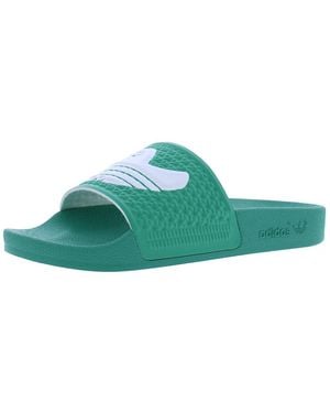 adidas Mens Shmoofoil Slide Casual Sandals Casual - Grey, Semi Court Green/semi Court Green/ghost White-green, 4 Uk - Blue