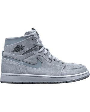 Nike AIR JORDAN 1 Zoom CMFT Metallic Silver - Blu