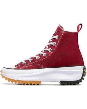 Converse Run Star Hike Platform High Top Trainer - Red