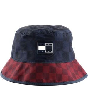 Tommy Hilfiger TJM Collegiate Bucket Hat Checkerboard - Blau