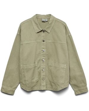 Vero Moda Denim Shacket - Green
