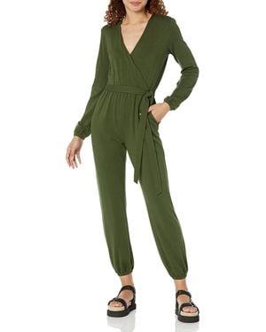 Amazon Essentials Knit Surplice Jumpsuit - Green