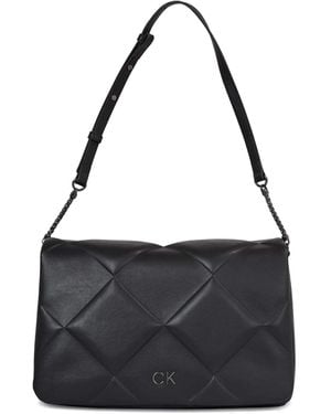 Calvin Klein Zwarte Polyester Handtas Voor