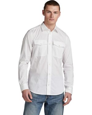 G-Star G-Star Para Hombre Camisa Tux Marine Slim - Blanco