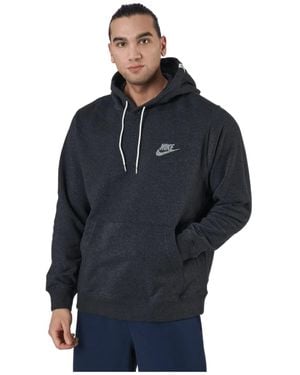 Nike M Revival Flc Po Hoodie C - L Black/white - Blue