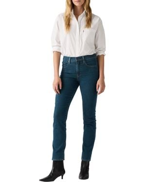 Levi's 724 High Rise Straight Torn Ball Gown - Blau